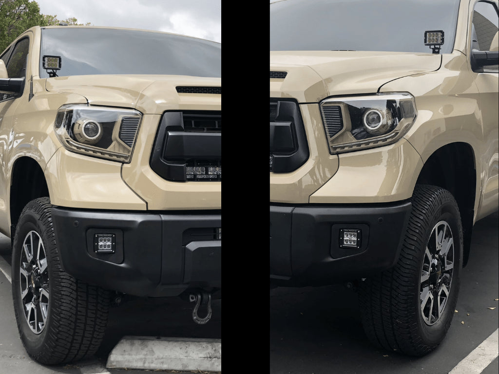 Cali Raised LED Mounting Brackets 2014-2021 Toyota Tundra LED Fog Light Pod Replacement Mounting Brackets