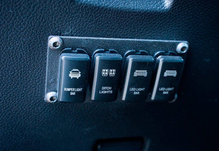 Cali Raised LED Switches 2019-2022 Ford Ranger 4 Switch Panel